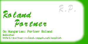 roland portner business card